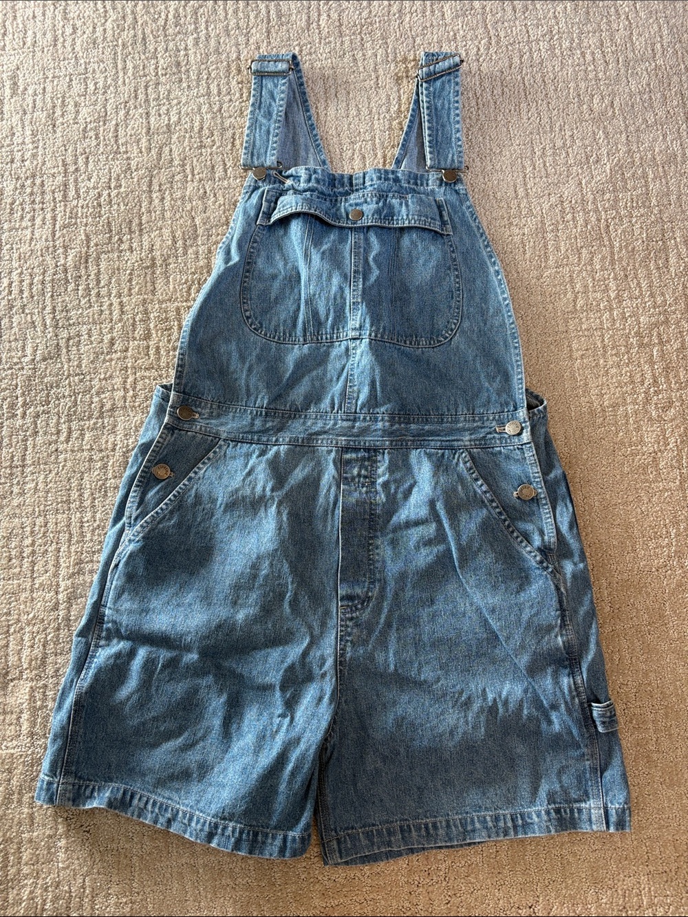 Women’s Denim Short Overalls Cotton Summer Spring